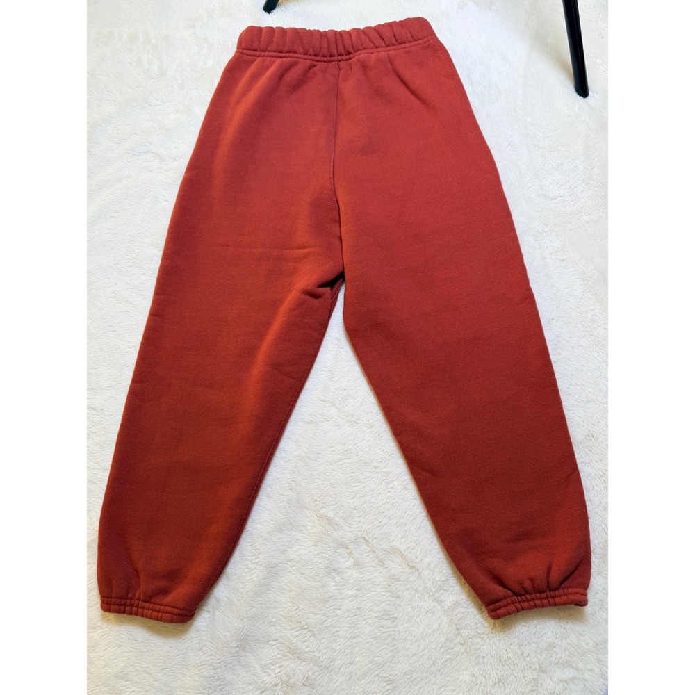 Fear of God Essentials Sweatpants Kids 8 Crimson Red University Logo Joggers - Picture 5 of 12